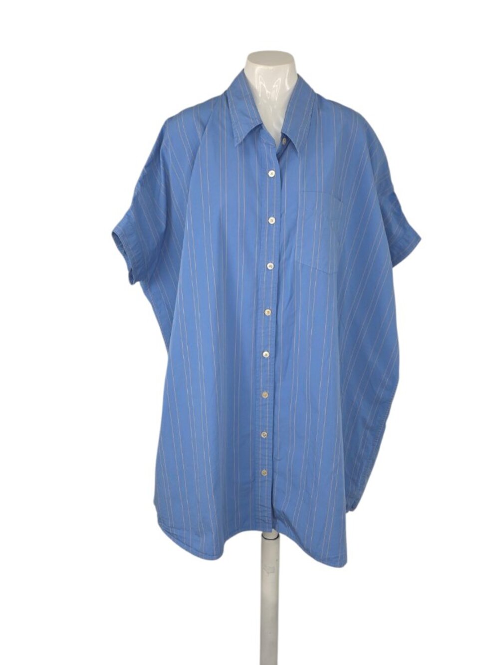 Aritzia Wilfred Free Short Sleeve Button Up Tunic Shirt Dress, Size 2/Medium